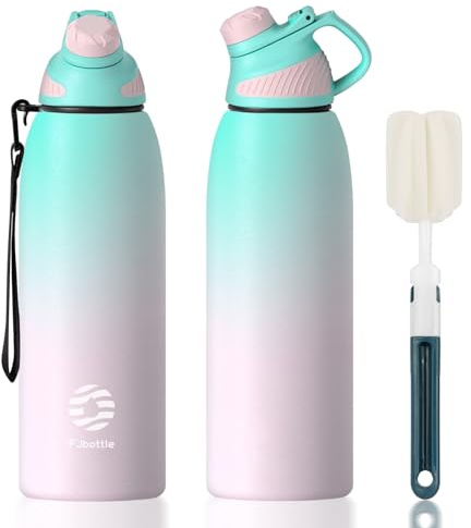 Fjbottle Borraccia Termica 1500ml Acciaio Inox con Tappo Magnetico Outdoor | Senza BPA, senza perdite, spazzola inclusa, ideale per trekking, campeggio e palestra