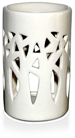 Zen'Arôme - Quemador de Cera aromática para Fondant, difusor de Aceite y Fragancia, portavelas, aromaterapia, cerámica, con proyección de luz, 11 cm de Alto, 11 cm de Altura