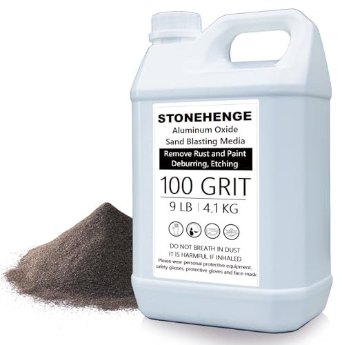 #100 GRIT Aluminum Oxide Powder for Sand Blasting - Sand Blaster for air Compressor, Metal Sandblasting Sand - 9LB