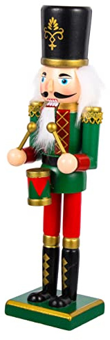 TOPBATHY 2 Pz Soldato Schiaccianoci Soldatini Schiaccianoci Natalizi Desktop Di Natale Noccioline Cracker Di Noci Di Natale Centrotavola Burattino Soldato Festivo Di Legno