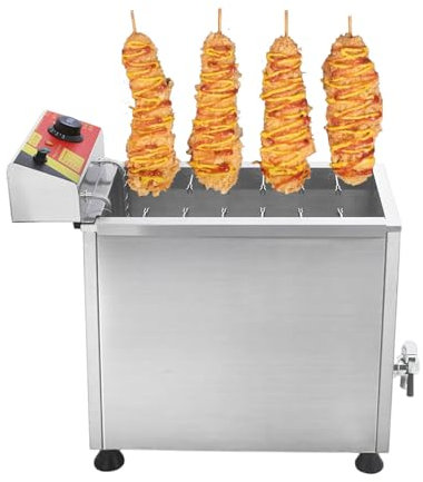 3KW Electric Deep Hot Corn Dog Fryer, 25L Auto Cheese Hot Dog Deep Fryer, 25L Commercial Corn Dog Maker Machine, Sausage Grill, Sausage Machine,220V