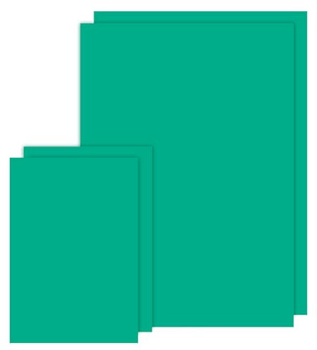 WOUMON 4 Stück Linoldruck Platte, Weichgummi Linoleum Platte A4 A6, Grün Gummistempel Schnitzblöcke für Druckgrafiken, Basteln und Gravieren DIY (grün)