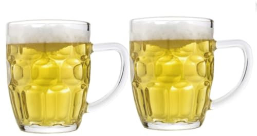 WUWFKUI 2 vasos de cerveza de trigo, vasos de cerveza clásicos, vasos de cerveza de cristalería sólida, vasos de bar para cócteles, cerveza, refrescos, jugos, batidos