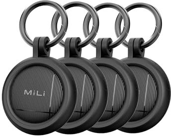 MiLi LiTag Duo Smart Tracker Tag, Localizzatore Bluetooth Compatibile Apple Dov'è e Google Funzioni Trova（iOS e Android）, Trova Oggetti e Chiavi/Bagagli/Valigie/Zaini/Portafogli