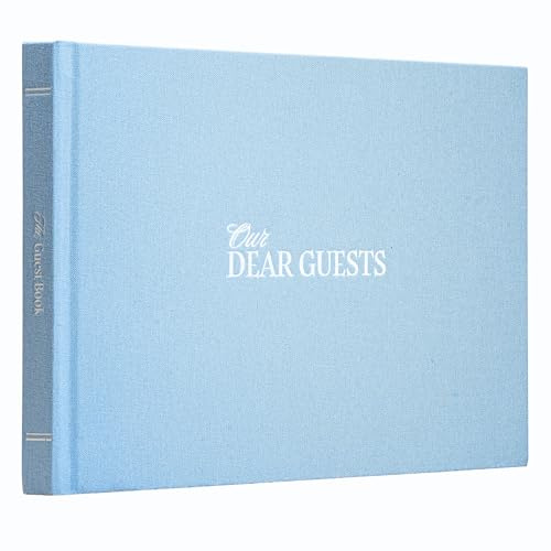 Kunitsa Co. Wedding Guest Book - Blank Sign in Book for Special Occasions, Something Blue Cover