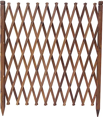 Recinzione Decorativa da Giardino, Recinzione in Legno/Recinzione da Giardino Esterna/Ringhiera Telescopica/Griglia Decorativa/Recinzione per Animali Domestici/Porta Barriera (Dimensioni: 50X140 Cm)