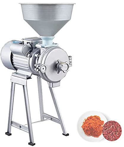 HQYMXYGEUR 3000W Commercial Stainless Steel Corn Grinder Industrial Flour Milling Machine,Grinding Mill,Soybean Grinder for Pepper Soybean Peanut Herbs Grains(A)