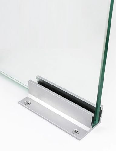 Guide inférieur de Porte de Douche coulissante 2 pièces for Installation de Verre épais, matériel for Un Glissement Fluide et Une stabilité optimale, Accessoire de Rail de Salle de Bain(20cm/8in)