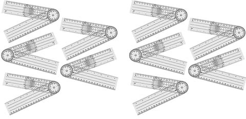 Gvvsjgdbis Protractor - Set di 10 goniometri angolari a righello vertebrale, regola ortopedica, goniometro, fisioteRapia, Vélo goniometro