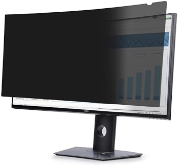 StarTech.com Sichtschutz für Dell U3824DW Curved 21:9 Monitor, Doppelseitiger Filter, Computer Displayschutzfolie, TAA