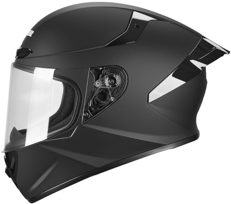 Casque intégral avec Pare-Soleil | Casque Moto Homme Homologué Casques intégraux | ECE 22.06 | Ventilation du Menton et de la tête | pour Femmes et Hommes | Tailles S