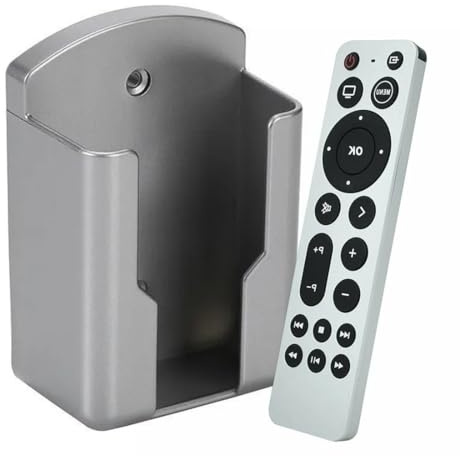 YAZWUR 2 soportes universales para mando a distancia de montaje en pared con caja de almacenamiento autoadhesiva, ideales para mandos, aire acondicionado, televisores, teléfonos y dormitorios
