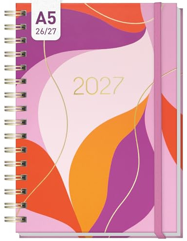 Häfft® Spiralbunden almanacka 2026–2027, A5-format ”Color Love”