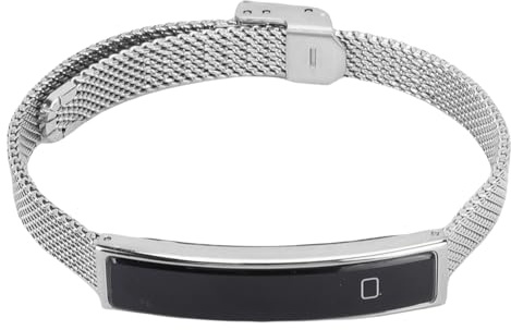 SUNGOOYUE Bracciale Intelligente, Rilevatore di attività con Cardiofrequenzimetro, Contapassi, Rilevatore del Sonno, Smartwatch per Donne Uomini Bambini, con Bluetooth 5.3, Impermeabile, (SILVER)