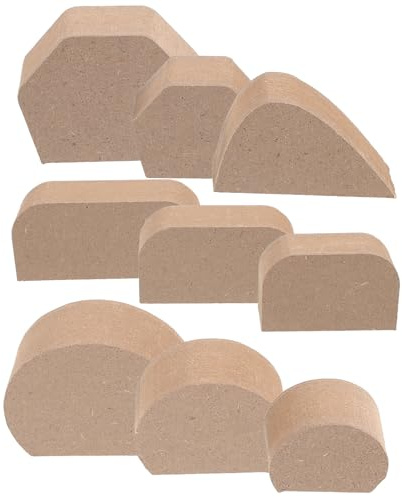 BCOATH 9 Moldes para Hacer Mangos de Tazas de Cerámica Reutilizables, Juego de 9 Piezas de Tablero de Densidad Media, Molde Manual para Formas Simples, Herramienta para Manualidades