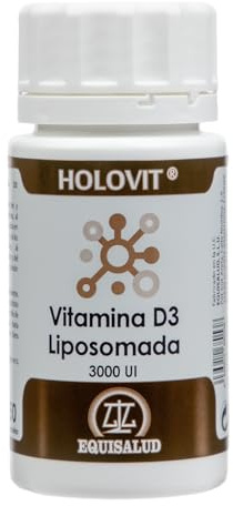 Holovit Vitamina D3 Liposomada 3000 UI – 50 Cápsulas | Alta Absorción | Sistema Inmunitario, Huesos y Músculos | Colecalciferol | Equisalud