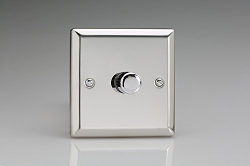Varilight V-Pro 1 Gang 0-120W Trailing Edge LED Dimmer Classic Polished Chrome
