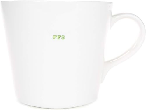 Keith Brymer Jones - Gamme Word - Grande tasse en céramique blanche - FFS - 500 ml - Boîte cadeau