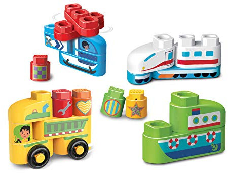 VTech VEHICULES Bla Blocks Jouet Premier Age, Construction, 80-605705, Multicolore