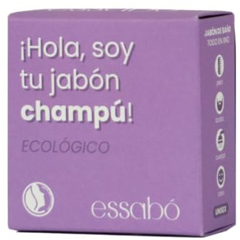 Essabó - Champú en Pastillas - 100% Natural - Enriquecido con Acondicionadores Naturales - Base de Aceite de Coco y Aceite de Oliva - Ideal para Todos los Cabellos - Sin Alérgenos - 120 g