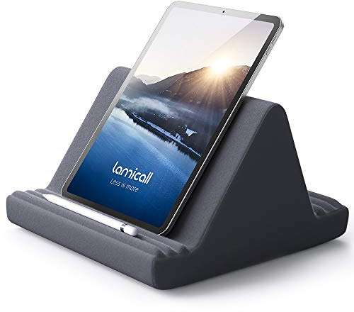 Lamicall Tablet Pillow Stand, Pillow Soft Pad for Lap - Tablet Holder Dock for Bed with 6 Viewing Angles, Great Gifts, for 4-13 Tablets, Like iPad Pro 11, 13, Air, Mini, Kindle, Galaxy Tab, E-Reader