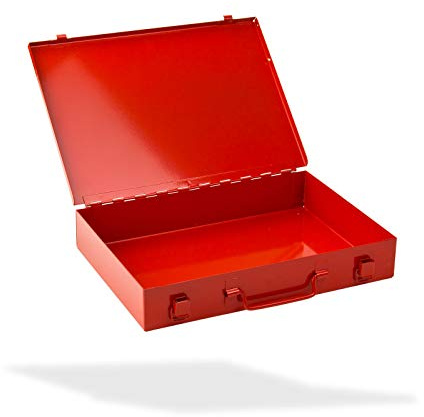 ADB Sortimentskasten/Sortierkasten 33x23x5 cm Metallbox Kleinteilemagazin RAL3020