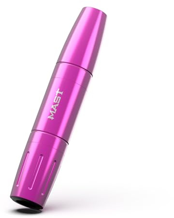 Mast Magi Macchinetta Tattoo Rotativa Penna, Microblading | Corsa Intercambiabile 2,0 mm E 3,0 mm, Per Sopracciglia, Eyeliner, Labbra, Con Cavo RCA Rosa
