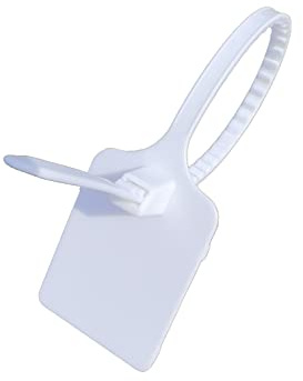 LavaRose Kabelbinder mit großem Etikettenanhänger für Kabelmanagement, 50 mmx70 mm, Kabelbinder, großes Etikett zum Schreiben und Identifizieren, sicher und stark, 100 Stück
