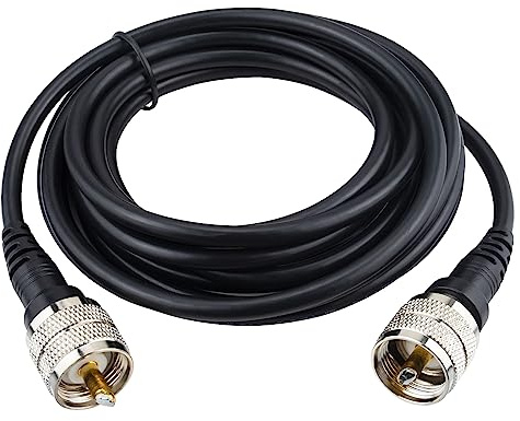 Boobrie Cavo coassiale da UHF maschio a UHF maschio PL-259, cavo coassiale CB RG58/U a bassa perdita, cavo di prolunga per antenna radio CB, prosciutto, radio, radio Ham, misuratore SWR, carico
