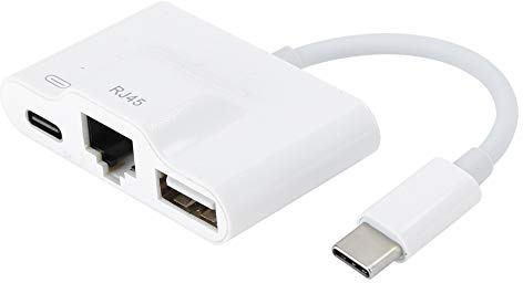 Adaptadores de Cables, Adaptadores Ethernet, Tarjeta de Red con Cable Externa Adaptador Tipo C Tarjeta de Red Recargable RJ45 Computadoras/tabletas para Tableta iOS