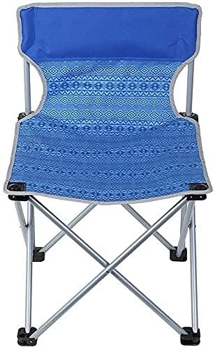 Ultraleichter Campingstuhl, Outdoor-Klappstühle, Camping-Campingstühle, klein, zusammenklappbar, tragbar, Mini-Hocker, Angeln, Strand, Festival, Picknick-Sitz, Klappstuhl (Farbe: Blau) (blau) Present