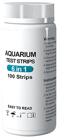 Tioheam Aquarium-Wassertest-Kit, 100 Stück Aquarium-Teststreifen, Wassertest-Kits, Schnelltest-Kit zur Vorbeugung von unsichtbaren Wasserproblemen bei Fischen, Schildkröten und mehr