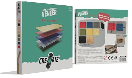 Creskate - Fogli MDF Colorati Fingerboard - 6 Tavole, Legno