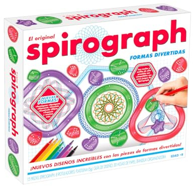 Party town pour Spirograph Lustige Formen | Farben für Kinder | Malset | Mandala zum Ausmalen | Spirograph für Kinder | Geschenk für Mädchen 8 Jahre | Zeichenset