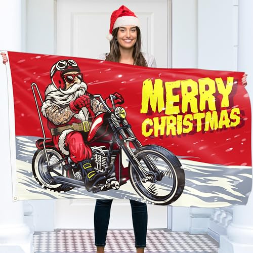 Deutschland Weihnachtsfahne 90x150 cm mit Ösen – Weihnachtsflagge Frohe Adventszeit – Deutschland Flagge – Flagge Advent - Fahne Weihnachten – Doppelnaht