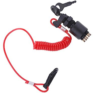 BELLIFFY Zündschlüssel Für Boote Mit Kabel Und Lanyard Abs Und Metall Passend Für Bootszündung Ersatz Für Verschlissene Zündungen