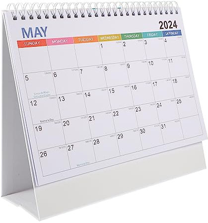 BCOATH Stehender Schreibtischkalender Kreativer Und Minimalistischer Tischkalender Für Schüler Büro Und Zuhause Als Zu Weihnachten Und Neujahr
