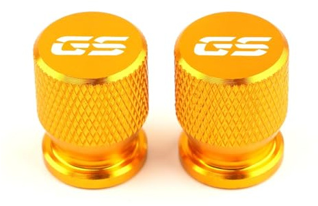 Motorrad Ventilkappen Für GS Motorrad Zubehör Reifen Ventil Air Port Stem Abdeckung Kappe Stecker CNC R1200GS R1250GS 1200GS R1250 GS R 1250 GS LC ADV(Gold)