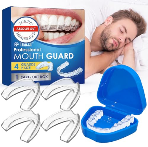 4 Pièces 2 Tailles Gouttiere Dentaire Bruxisme, Protecteurs Buccaux, Gouttiere Dentaire Bruxisme, Anti Grincement Dent, Protege Dent Nuit, Améliore La Qualité Du Sommeil