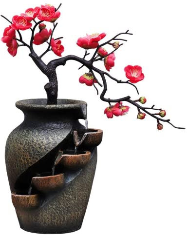 Bonsai Indoor Fountain with 2 Water Pumps for Office and Home Decor Feng Shui Meditation Zen Garden Décor