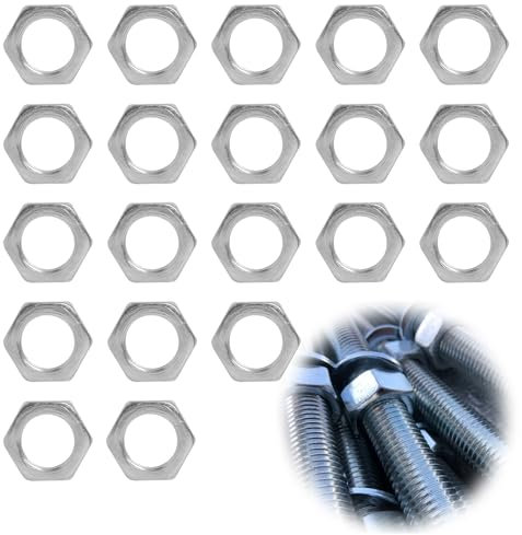 Dado esagonale M10x1 SW12 H.3mm, zincato, Ultra Piatti con Filettatura Fine, Ideali per Assemblaggi Precisi in Spazi Ristretti