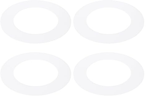 PATIKIL 3 ID 4.7 OD Plastic Trim Ring, 4 Pcs Ceiling Light Goof Rings Matte Circular Light Cover Lighting Fixture for Ceiling Wall Recessed Can Downlights, Translucent Matte White