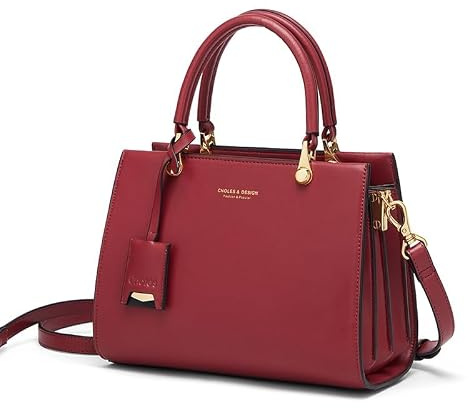 Cnoles Elegante Leder Damen Handtaschen Top-Handle Satchel mit Schulterriemen Modische Einkaufstaschen für Damen