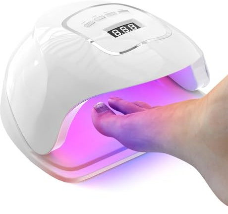 iKeener Dispositivo Laser Micosi Unghie Piedi, FDA Approvato 45LEDs(15 * 470nm Blu + 30 * 650nm rosso) Terapia della Luce per Micosi Unghie, 3/5/7/10 Minuti Regolabili