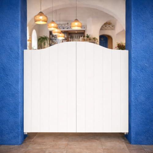 S&Z TOPHAND® 36in x 42in Arched Vertical Lines Saloon Interior Door Primed Cafe, Saloon Door Swing, Room Divider, Home, Kitchen, Bar