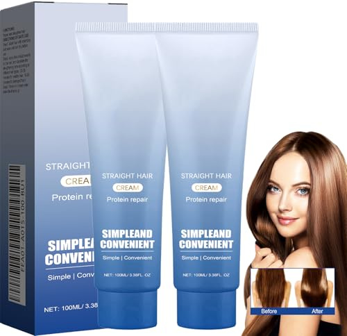 Protein-Korrektur Haar-Glättungscreme, Haar-Glätter-Creme – Nährende Schnelle Glättung, Seide & Glanz Protein-Korrektur Haarcremes, Glätten & Pflegen 2-in-1 (2 PCS)