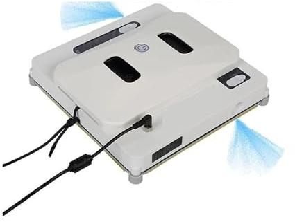 Robot limpiacristales doméstico con pulverizador automático de agua y aspiradora eléctrica con control remoto for superficies, cristales y puertas. múltiples modos