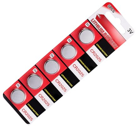Obotsnoi High Energy CR2025 - Pilas de botón de litio de 3 V para dispositivos electrónicos y médicos, 5 mm de grosor, 20 mm de diámetro