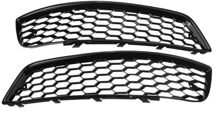 Glänzender Auto-Frontgrill, Wabengrill-Abdeckung, Netzgrill, kompatibel mit Audi A3 8P 2009–2013, 8P0807682J, Nebelscheinwerfer-Kühlergrill-Abdeckung