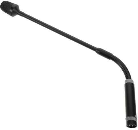 WEKADRIN Dynamisches Schwanenhalsmikrofon Xlr 3 polig mit Flexiblem Metallschlauch für Dj Bühnen Konferenzen Bars Robustes Mikrofon Kompatibel mit Audiomischpulten